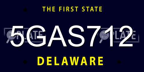 5GAS712 Delaware License Plate