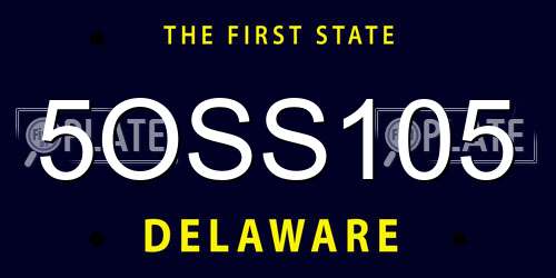 5OSS105 Delaware License Plate
