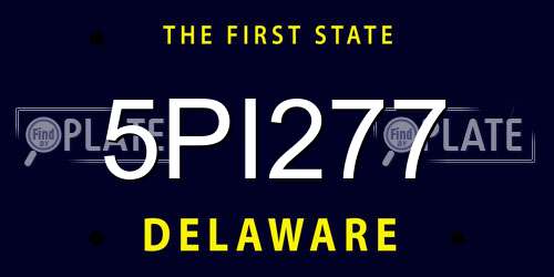 5PI277 Delaware License Plate