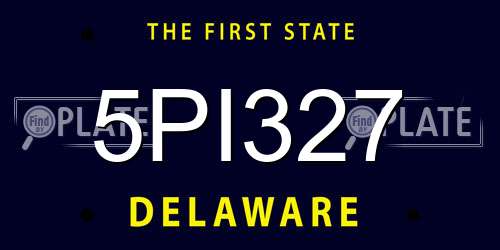 5PI327 Delaware License Plate