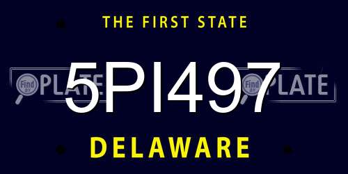 5PI497 Delaware License Plate