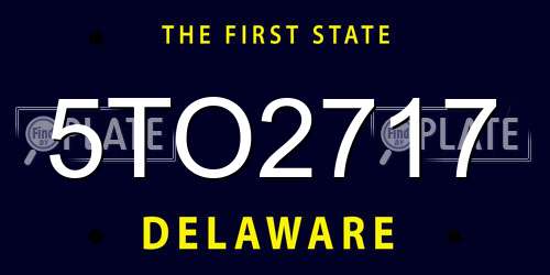 5TO2717 Delaware License Plate