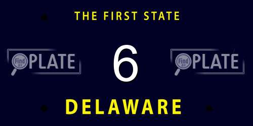 6 Delaware License Plate