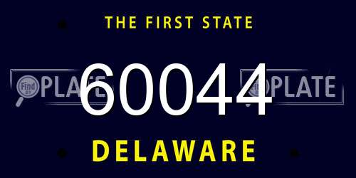 60044 Delaware License Plate