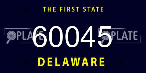 60045 Delaware License Plate