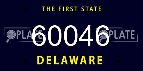 60046 Delaware License Plate