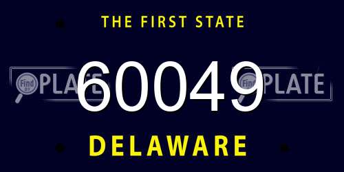 60049 Delaware License Plate