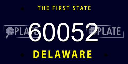 60052 Delaware License Plate