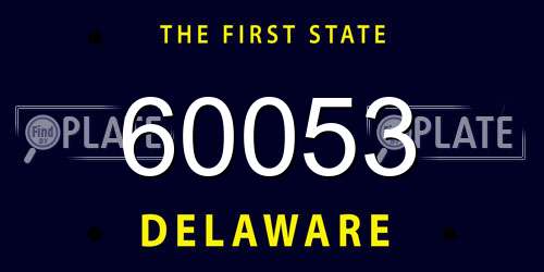 60053 Delaware License Plate