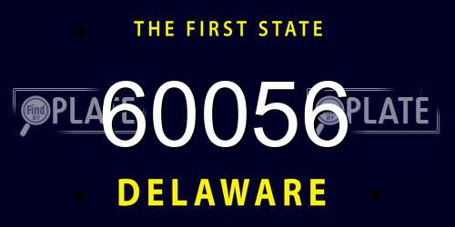 60056 Delaware License Plate