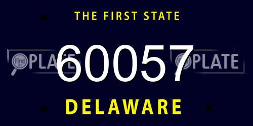 60057 Delaware License Plate