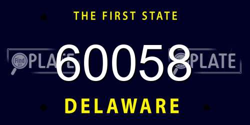 60058 Delaware License Plate