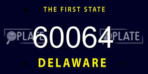 60064 Delaware License Plate