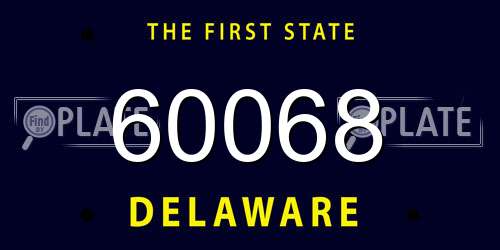60068 Delaware License Plate