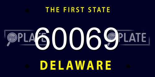 60069 Delaware License Plate