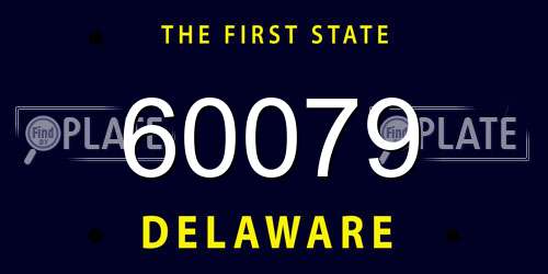 60079 Delaware License Plate