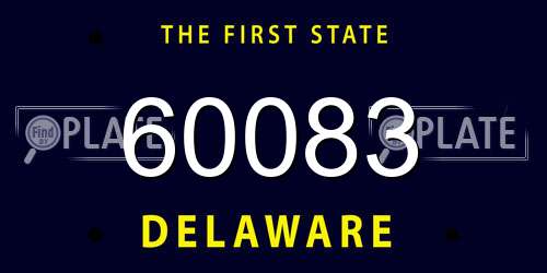60083 Delaware License Plate