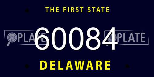 60084 Delaware License Plate
