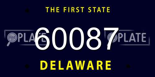60087 Delaware License Plate
