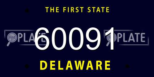 60091 Delaware License Plate