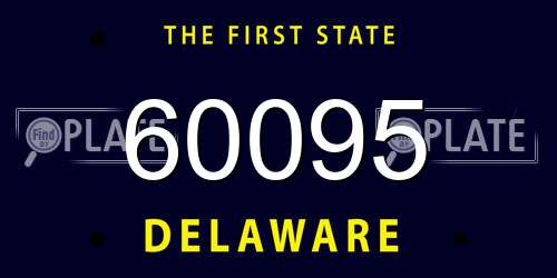 60095 Delaware License Plate