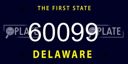60099 Delaware License Plate