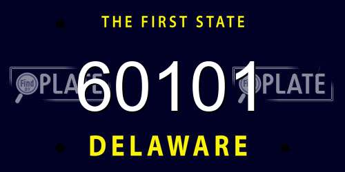 60101 Delaware License Plate