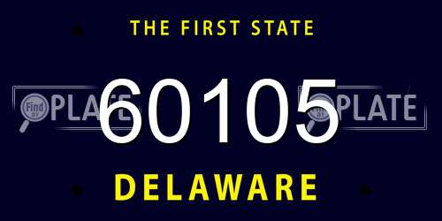 60105 Delaware License Plate