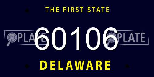 60106 Delaware License Plate