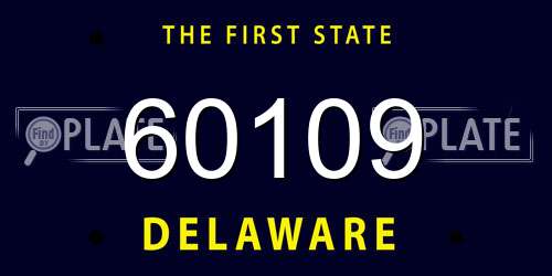 60109 Delaware License Plate