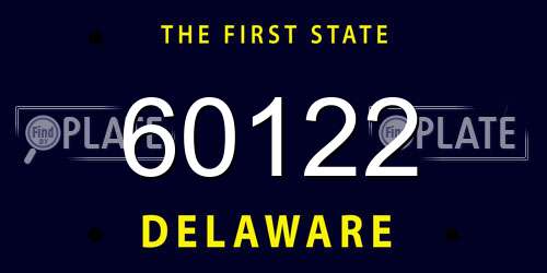 60122 Delaware License Plate
