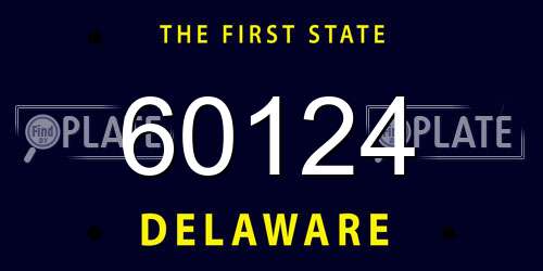 60124 Delaware License Plate