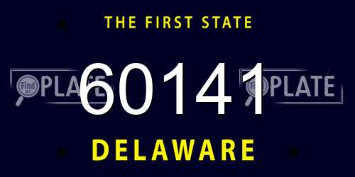 60141 Delaware License Plate