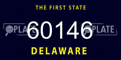 60146 Delaware License Plate