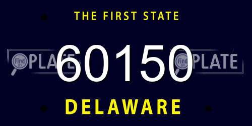 60150 Delaware License Plate
