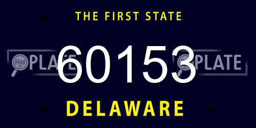 60153 Delaware License Plate