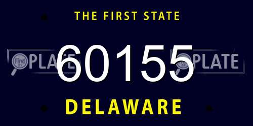 60155 Delaware License Plate