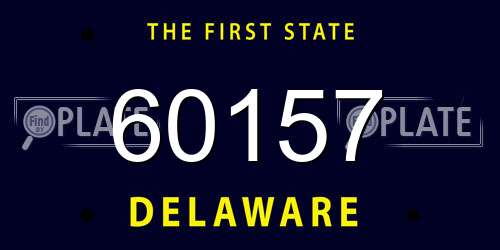 60157 Delaware License Plate