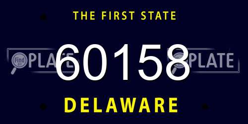 60158 Delaware License Plate