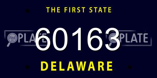60163 Delaware License Plate