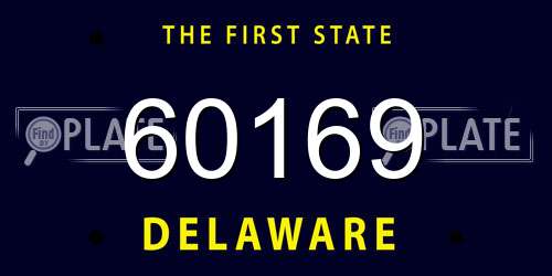 60169 Delaware License Plate