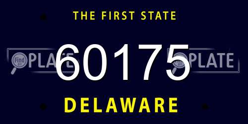 60175 Delaware License Plate