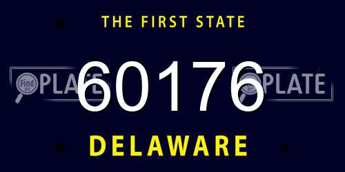 60176 Delaware License Plate