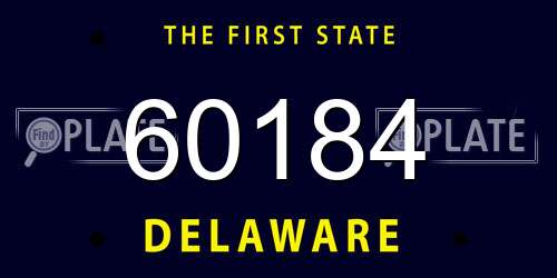 60184 Delaware License Plate
