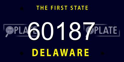 60187 Delaware License Plate