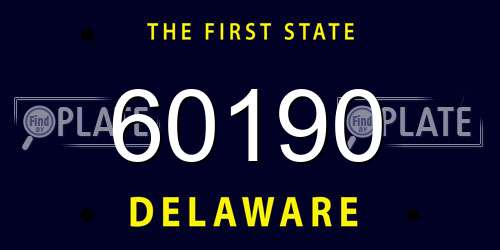 60190 Delaware License Plate