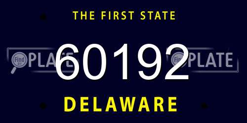 60192 Delaware License Plate