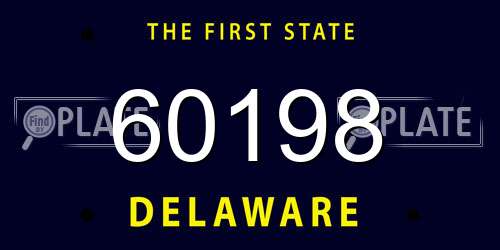 60198 Delaware License Plate