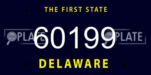 60199 Delaware License Plate