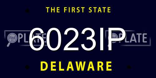 6023IP Delaware License Plate
